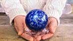 Blauwe lapis lazuli Bol - Hoogte: 80 mm - Breedte: 80 mm-