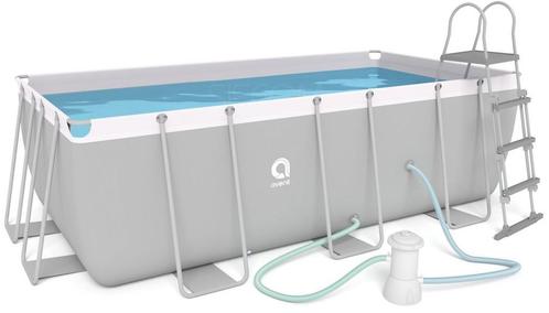 Avenli opzetzwembad 400x207x122 cm met filterpomp en afde..., Tuin en Terras, Zwembaden, Nieuw, Ophalen of Verzenden