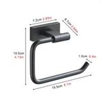 Zwarte Toiletrolhouder Wandmontage van RVS, Huis en Inrichting, Badkamer | Badkamermeubels, Verzenden, Nieuw