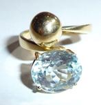Ring - 18 karaat Geel goud - 4.80ct. tw. Aquamarijn - 55-58, Nieuw