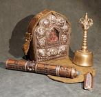 Antiek Altaar (4) - Koper, Verzilverd, Textiel - 1980-1990,