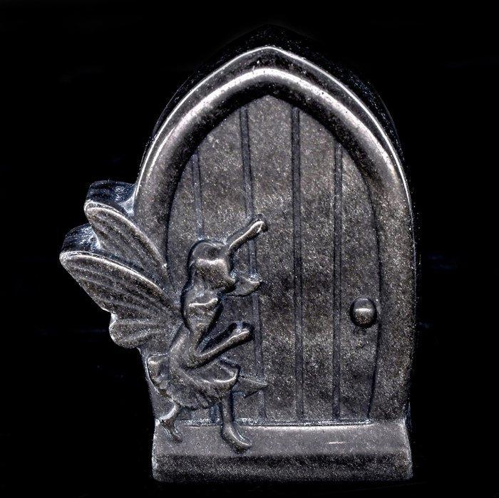 Eerste kwaliteit zilveren obsidiaan Fee die op een deur, Verzamelen, Mineralen en Fossielen