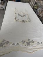 Kostbaar gordijnstof, Franse tule met borduursel en rand aan