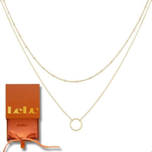 Lelu Ketting Dames - Goudkleurig - Gold Plated - 2 delig -, Fietsen en Brommers, Fietsonderdelen, Nieuw, Ophalen of Verzenden
