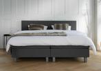 ACTIE! Boxspring Venetië 140 200 Antraciet, Huis en Inrichting, Verzenden, Nieuw, 140 cm, Twijfelaar