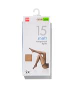 HEMA Pantys mat 15denier - 2 stuks poeder, Kleding | Dames, Leggings, Maillots en Panty's, Verzenden, Nieuw