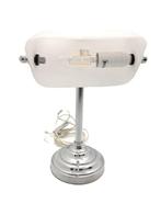 Staande lamp - bankierslamp - Glas, Metaal