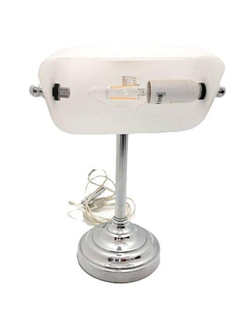 Staande lamp - bankierslamp - Glas, Metaal, Antiek en Kunst, Curiosa en Brocante