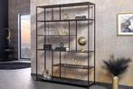 Moderne boekenkast SLIM LINE 185x135cm grafiet metalen frame, Huis en Inrichting, Ophalen of Verzenden, Nieuw