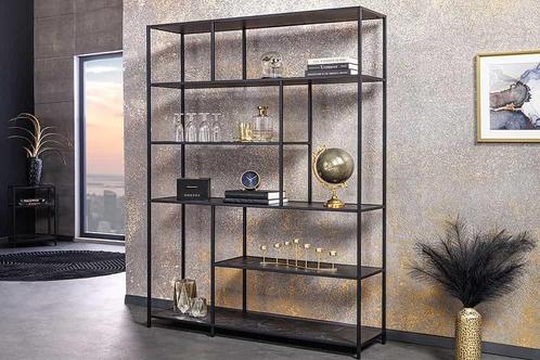 Moderne boekenkast SLIM LINE 185x135cm antraciet zwart, Huis en Inrichting, Kasten | Overige, Ophalen of Verzenden