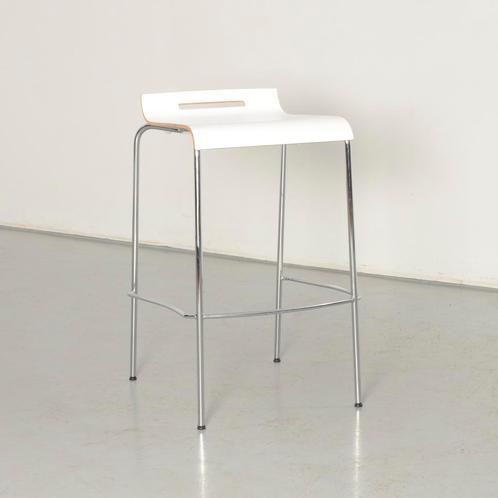 VDS Noa barkruk, wit, 4-poot onderstel, Huis en Inrichting, Stoelen, Ophalen of Verzenden