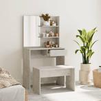 vidaXL Kaptafelset 74,5x40x141 cm betongrijs, Verzenden, Nieuw