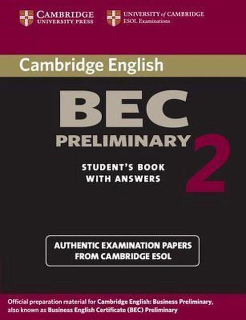 9780521544504 Cambridge BEC Preliminary 2 Students book ..., Boeken, Schoolboeken, Zo goed als nieuw, Verzenden