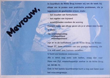 Maatschappelijke hulp voor de gescheiden vrouw (lijst optie), Verzamelen, Posters, Nieuw, Overige onderwerpen, Met lijst, Verzenden