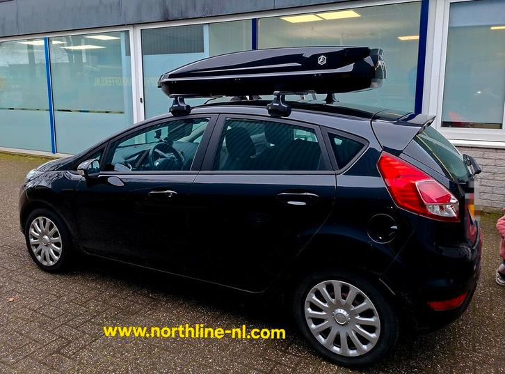 Dakkoffer Northline EcoSpace Zwart Glanzend Gratis Cap!, Auto diversen, Dakkoffers, Nieuw, Ophalen of Verzenden