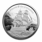 EC8 - St. Vincent and Grenadines Warship 1 oz 2022, Postzegels en Munten, Munten | Amerika, Verzenden, Losse munt, Zilver