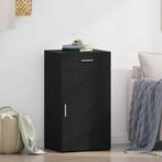 vidaXL Dressoir met lade Zwart eiken 50 x 42,5 x 93 cm, Huis en Inrichting, Verzenden, Nieuw, Overige houtsoorten, Minder dan 50 cm