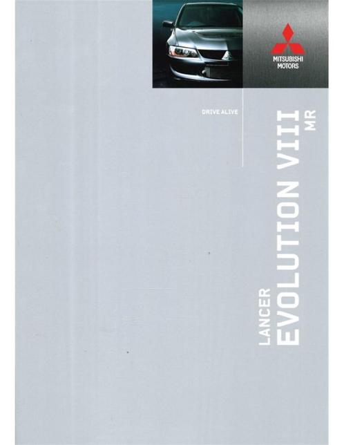 2004 MITSUBISHI LANCER EVOLUTION VIII MR BROCHURE ENGELS, Boeken, Auto's | Folders en Tijdschriften, Mitsubishi