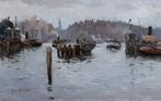 August Willem van Voorden (1881-1921) - Geopende Brug (No, Antiek en Kunst, Kunst | Schilderijen | Klassiek