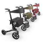 Rollator Vitility   Zwart - Groen - Rood dubbel opvouwbaar, Verzenden, Lichtgewicht, Nieuw