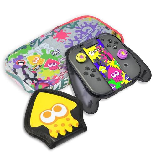Hori Splatoon 2 Deluxe Pack (Grip, Case, Game Case), Spelcomputers en Games, Spelcomputers | Nintendo Switch, Zo goed als nieuw