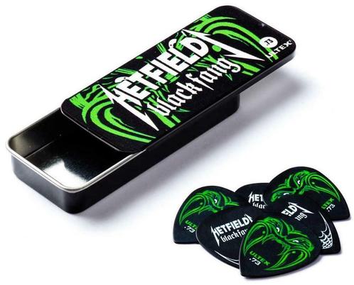 James Hetfield blikje met plectrums 0.73 mm officiële merch, Verzamelen, Muziek, Artiesten en Beroemdheden, Gebruiksvoorwerp, Nieuw