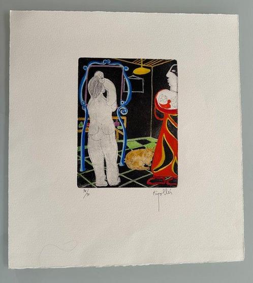 Juan García Ripollés (1932) - Desnudo ante el espejo, Antiek en Kunst, Antiek | Overige Antiek