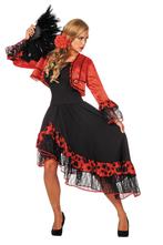 Spaanse Jurk Flamenco Rood Zwart, Kleding | Dames, Carnavalskleding en Feestkleding, Nieuw, Verzenden
