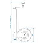 ProPlus Neuswiel voor aanhanger - metalen velg - rubberba..., Auto diversen, Aanhangwagen-onderdelen, Ophalen of Verzenden, Nieuw
