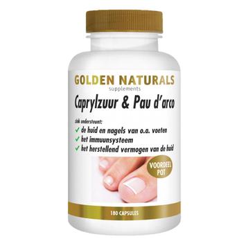 Golden Naturals Caprylzuur & Pau d'arco Probiotica 180 vegac