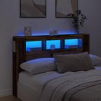 vidaXL Hoofdeinde met LED 160x18,5x103,5 cm bewerkt hout oud, Huis en Inrichting, Slaapkamer | Bedden, Verzenden, Nieuw, Bruin