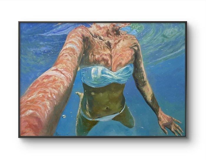 Cristian Mesa Velazquez - Sumergida en Libertad xl, Antiek en Kunst, Kunst | Schilderijen | Modern