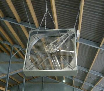 Stalventilator 1,4 mtr 380v, 1 pk/0,75kw met 6 bladen beschikbaar voor biedingen