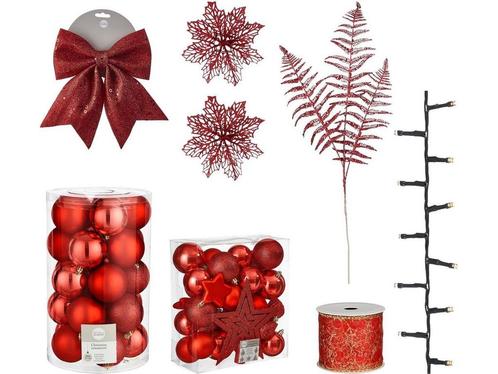 House of Seasons Kerstboom Decoratie Set - 100 Stuks - Rood, Diversen, Kerst, Nieuw, Verzenden