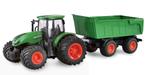 Afstandsbestuurbare Tractor met aanhanger 1:24, Nieuw, Elektro, RTR (Ready to Run), Ophalen of Verzenden