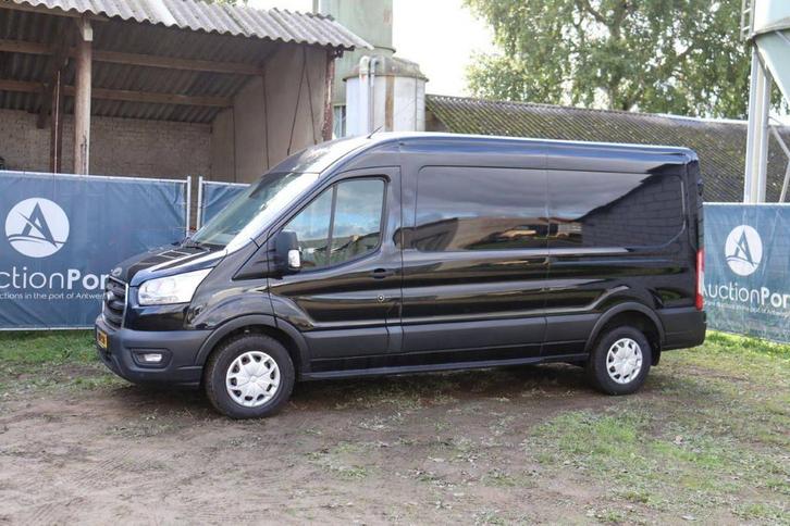 Veiling: Bestelwagen Ford Transit Diesel 130pk 2021, Auto's, Bestelauto's, Automaat, BTW verrekenbaar, Diesel, Zwart, Gebruikt