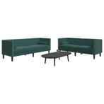 vidaXL 2-delige Loungeset Chesterfield en bolsters fluweel, Huis en Inrichting, Banken | Bankstellen, Verzenden, Nieuw, Vierpersoons of meer