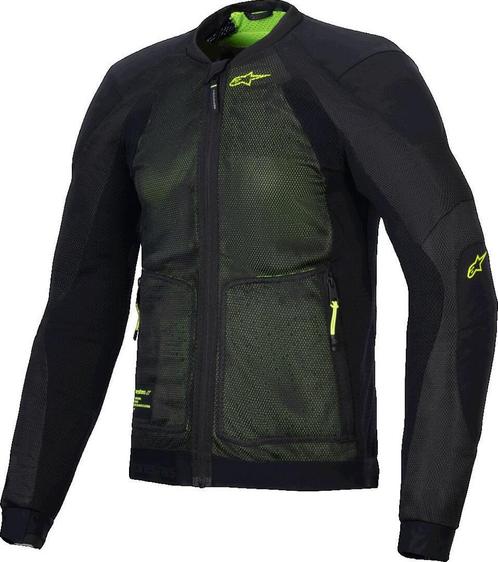 Alpinestars Troop-Air Zwart Fluo Geel Motorjas, Motoren, Kleding | Motorkleding, Heren, Nieuw met kaartje, Jas | textiel, Verzenden