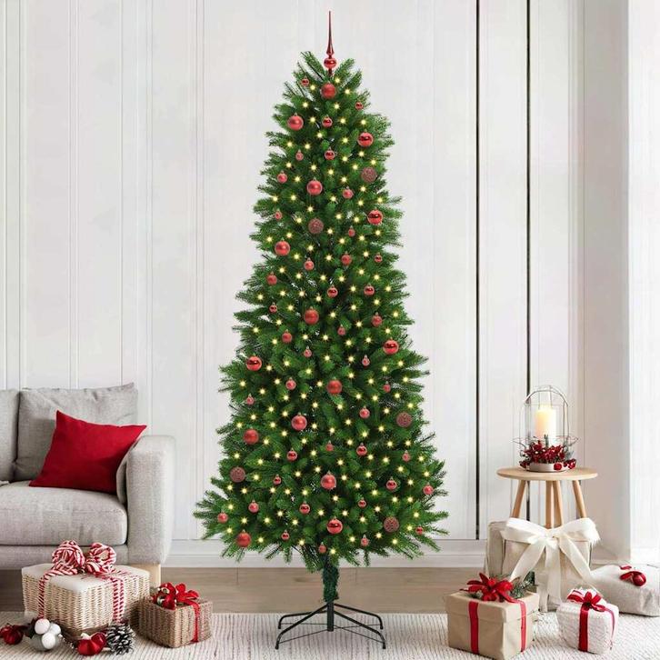vidaXL Kerstboom met 300 LED met standaard Groen 240 cm PE, Diversen, Kerst, Nieuw, Verzenden