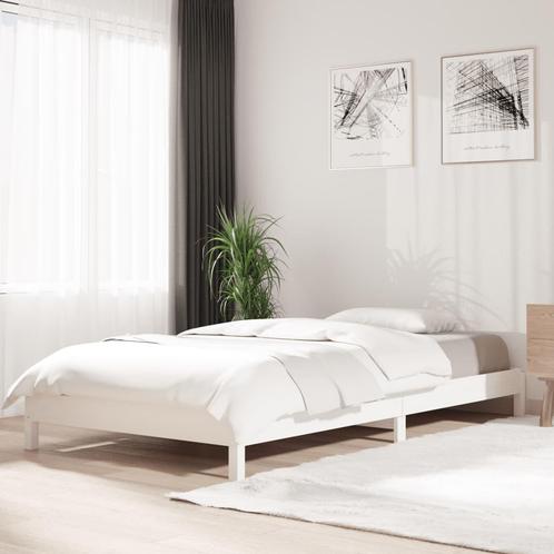 vidaXL Bed stapelbaar 80x200 cm massief grenenhout wit, Huis en Inrichting, Slaapkamer | Bedden, 80 cm, 200 cm, Wit, Eenpersoons