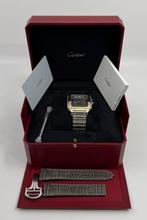 Cartier Santos Large - Gold/Steel - Black Dial - W2SA0030, Overige merken, Leer, Polshorloge, Nieuw