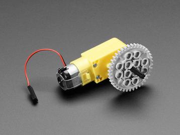 DC-versnellingsbak TT-motor naar LEGO-compatibele kruisas...