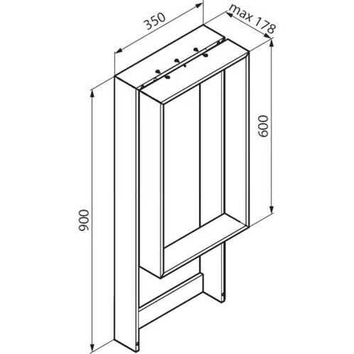 Planchet Novellini Kuadra voor Douchewand 90x35x18 cm Chroom, Doe-het-zelf en Verbouw, Sanitair, Ophalen of Verzenden