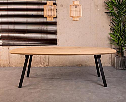 Tafelblad Eikenhout Deens Ovaal - 180x90 cm | Mat gelakt, Huis en Inrichting, Tafelonderdelen, Nieuw, Ophalen of Verzenden