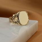 Vintage gouden zegelring | Heren (herenring, gouden ring), Gebruikt, Overige kleuren, 19 tot 20, Heer