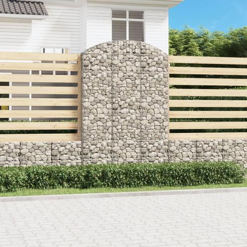 vidaXL Schanskorf gewelfd 150x30x220/240 cm gegalvaniseerd, Tuin en Terras, Bloembakken en Plantenbakken, 100 cm of meer, Nieuw