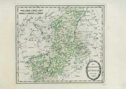 Kaart van Limburg (Belgium), Liege en Namur, Antiek en Kunst, Kunst | Etsen en Gravures