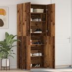 vidaXL Schoenenkast 80x35,5x180 cm bewerkt hout oud, Verzenden, Nieuw