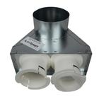 Ventielcollector Click Fix 2xø75 - ø125mm kort, Verzenden, Nieuw