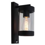 Moderne buiten wandlamp met bewegingssensor zwart, Musa,, Tuin en Terras, Ophalen of Verzenden, Nieuw, Glas, Wandlamp